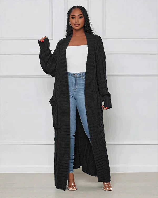Theodora | Cardigan lungo casual con scollo a V