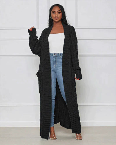Theodora | Cardigan lungo casual con scollo a V