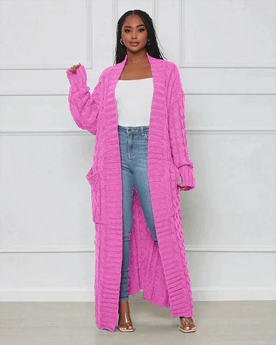 Theodora | Cardigan lungo casual con scollo a V