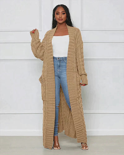 Theodora | Cardigan lungo casual con scollo a V