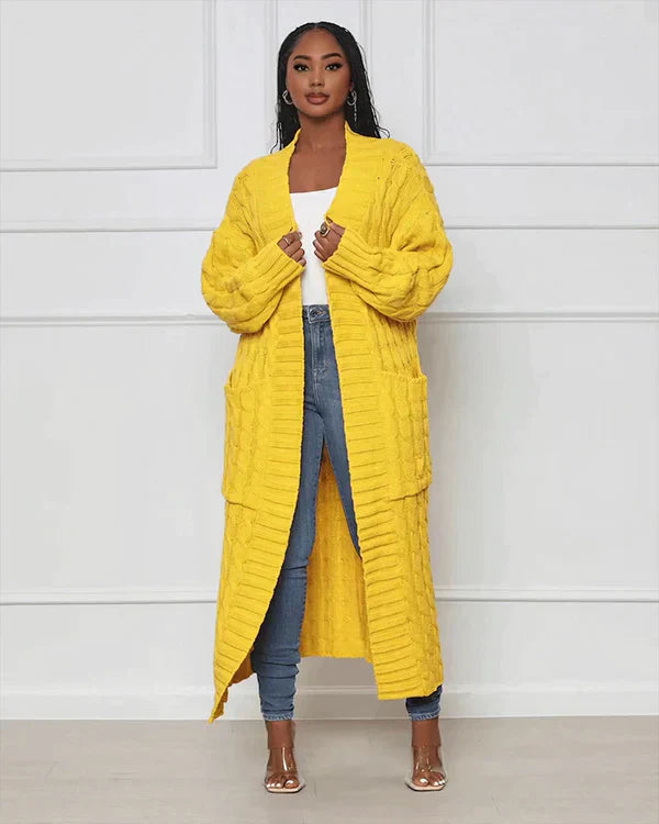 Theodora | Cardigan lungo casual con scollo a V