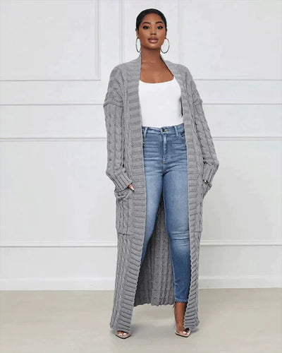 Theodora | Cardigan lungo casual con scollo a V