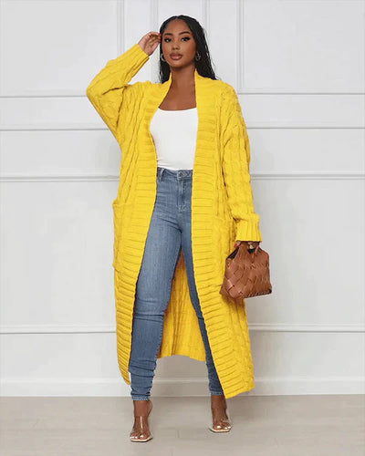 Theodora | Cardigan lungo casual con scollo a V