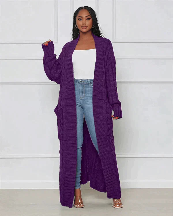 Theodora | Cardigan lungo casual con scollo a V