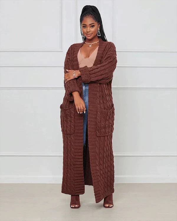 Theodora | Cardigan lungo casual con scollo a V