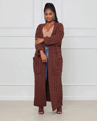 Theodora | Cardigan lungo casual con scollo a V
