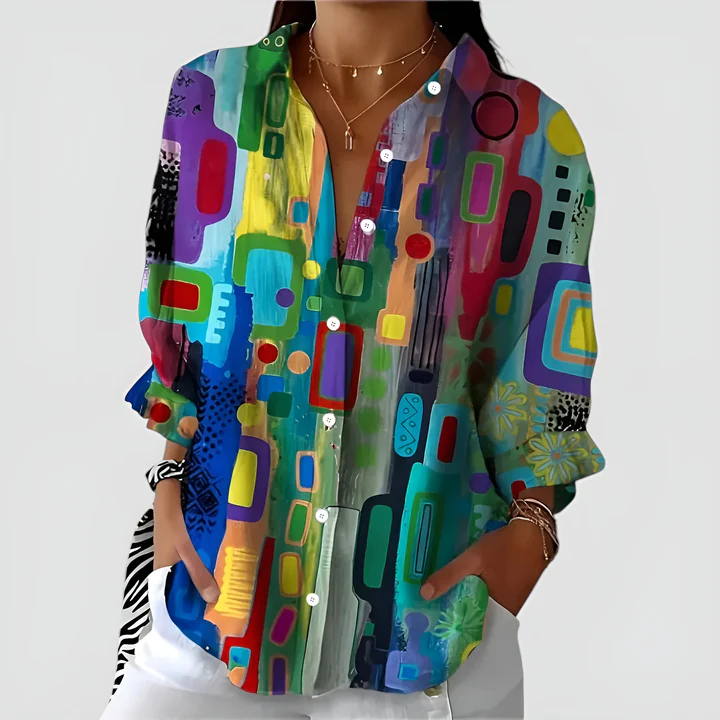 Edna | Blusa con motivo geometrico leggera