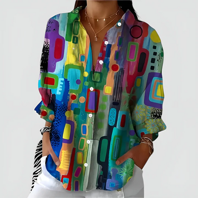 Edna | Blusa con motivo geometrico leggera