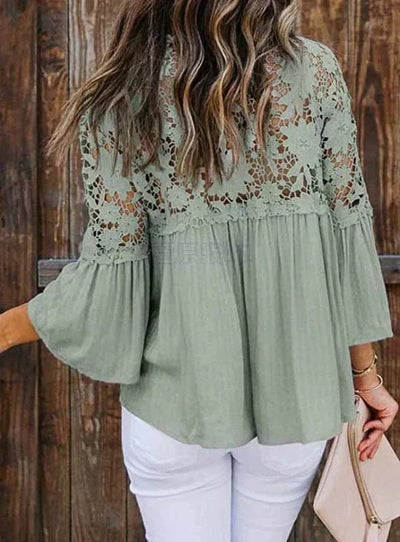 Sara | Blusa in pizzo floreale
