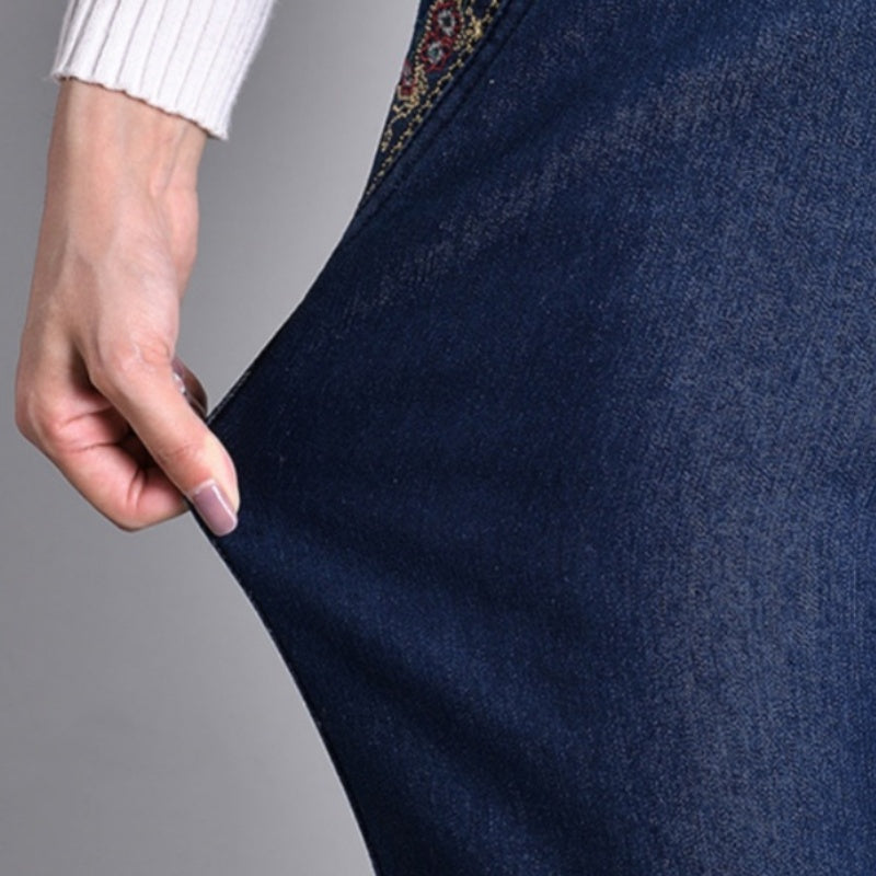 Lisa | Jeans eleganti con tasche laterali e vita elastica
