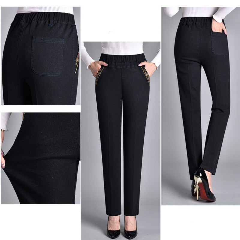 Lisa | Jeans eleganti con tasche laterali e vita elastica