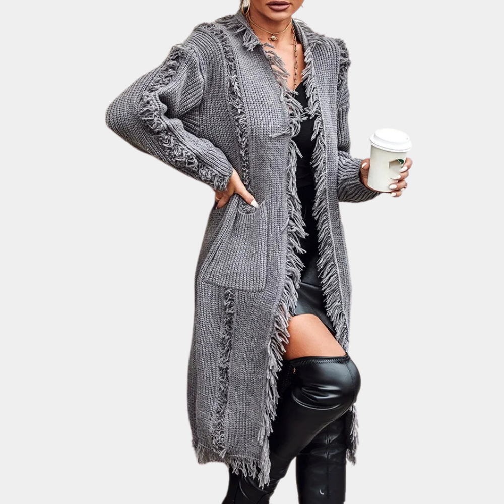 Raquela | Cardigan lungo lavorato a maglia